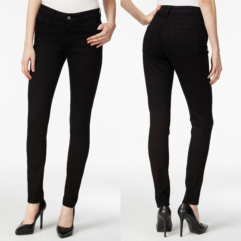 New! M1858 New York Kristen Skinny Black Jeans Size 4/27 Mid-Rise Jeans Denim